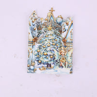 Blue Christmas Double Door Pop Up Card