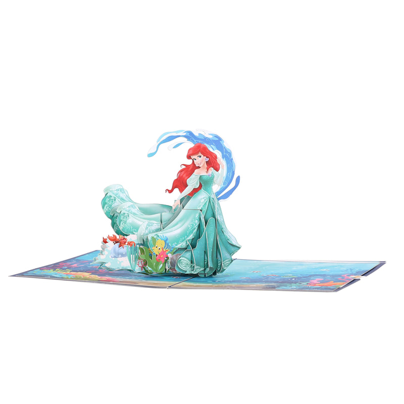 Disney The Little Mermaid Ariel 3D Pop-Up Card | Magical Underwater World Greeting Card for Birthdays