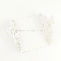 Elegant Laser Cut Wedding Invitation Card with Envelope, Exquisite butterfly pattern