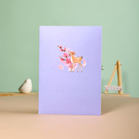 Cost-effective 3D Pop-up Card Deer & Cherry Blossom Greeting Card for Wedding Birthday Anniversary