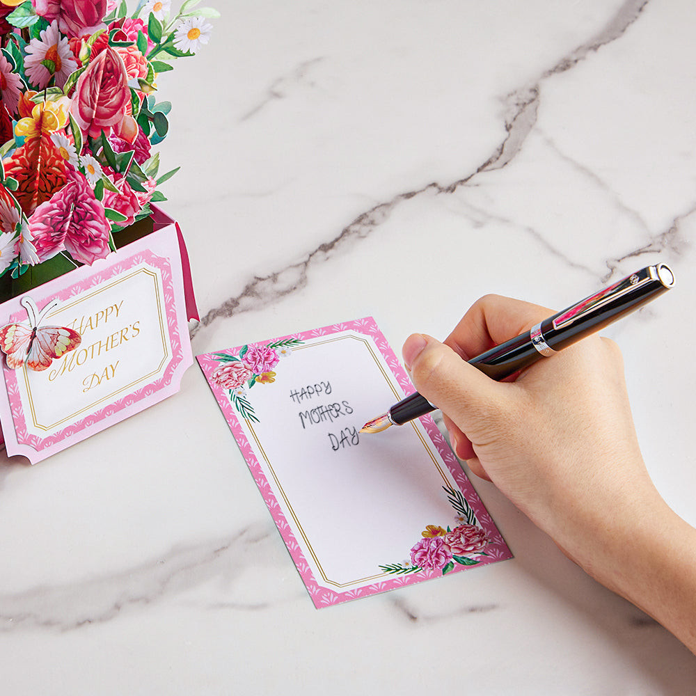 High Quality Mixed Floral 3D Pop-Up Greeting Card – Butterfly & Flower Design