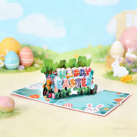 Easter Pink Flip Pop Up Card