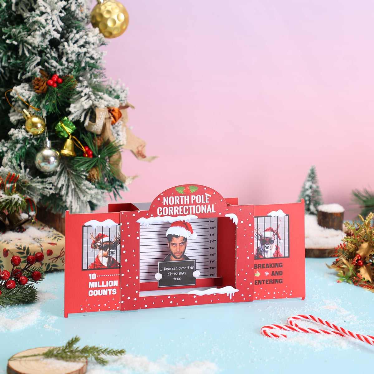 Arctic Police Station Christmas Gag Greeting Card