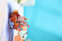 Cartoon Pirate Ship 3D Pop Up Card