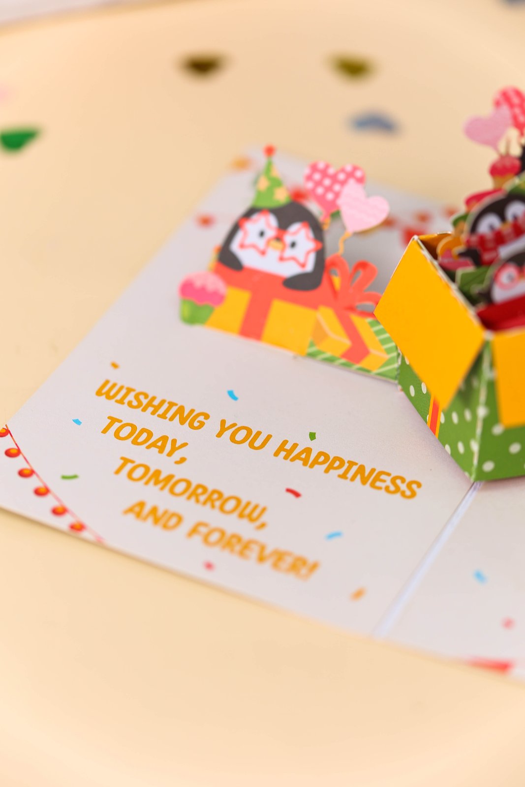 Penguin Celebration Happy Birthday Greeting Card