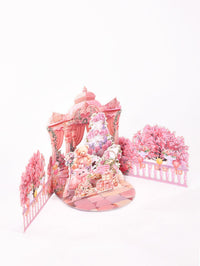 Pink Castle Cherry Blossom 3D Pop Up Card