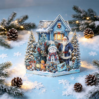 Gold Blue Christmas Ornament