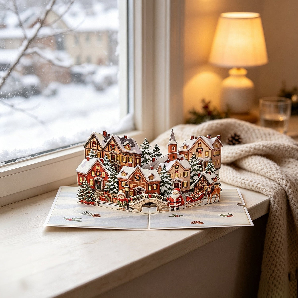 Christmas Vintage House Greeting Card