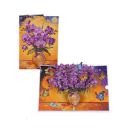 Orchid Flower Vase 3D Pop Up Card