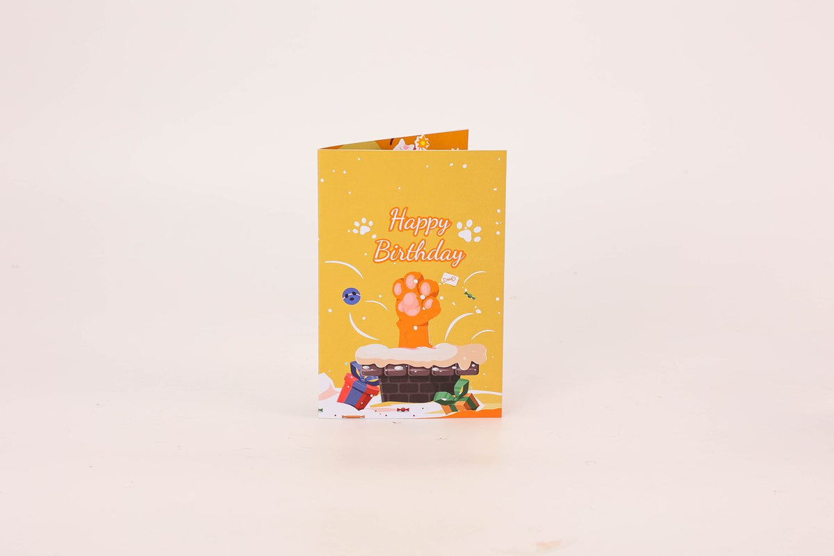 Cat Birthday Box Card