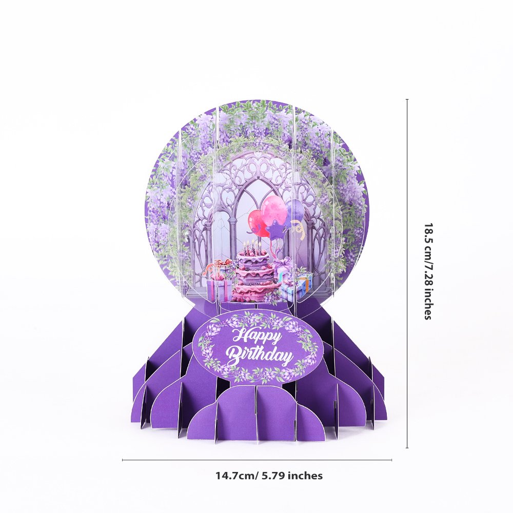 Purple Magic Garden Crystal Ball Card