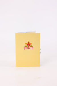 Israel Passover Floral Wreath Pop Up Card