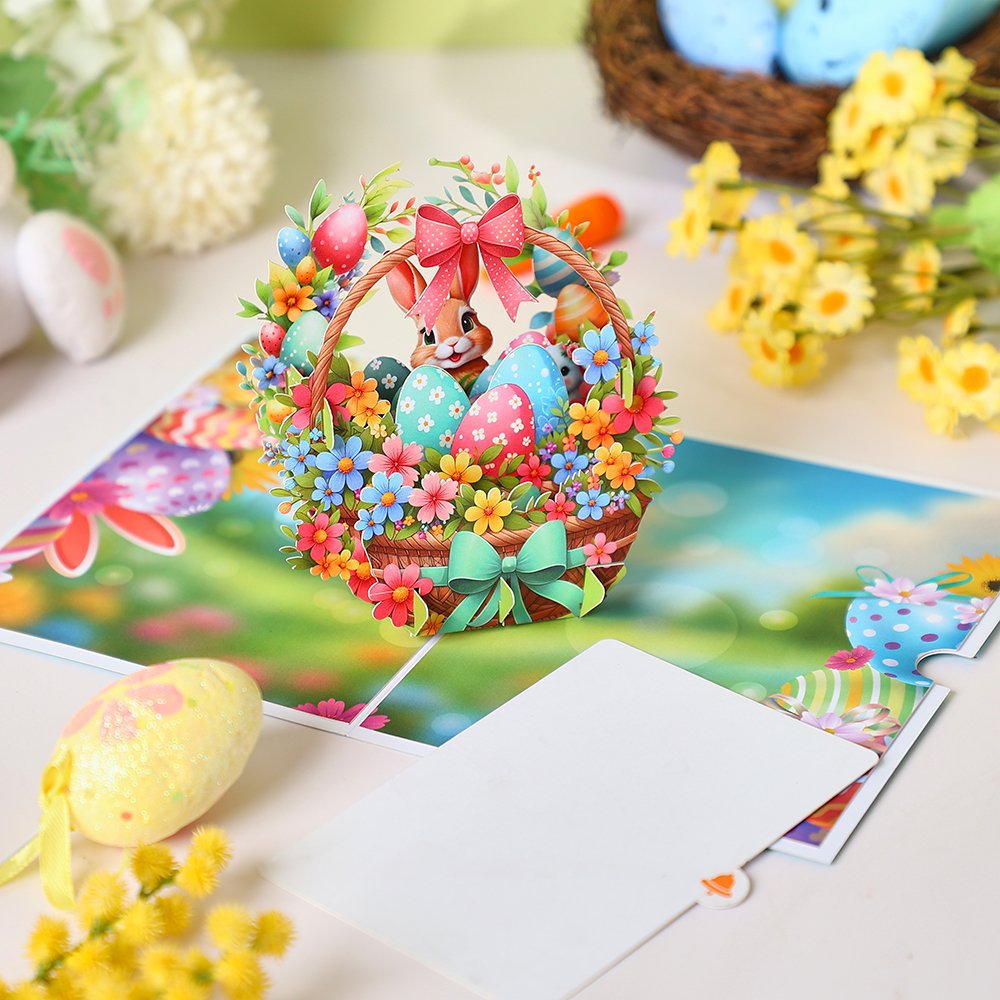 Easter Bunny Ears Flip Pop Up Card