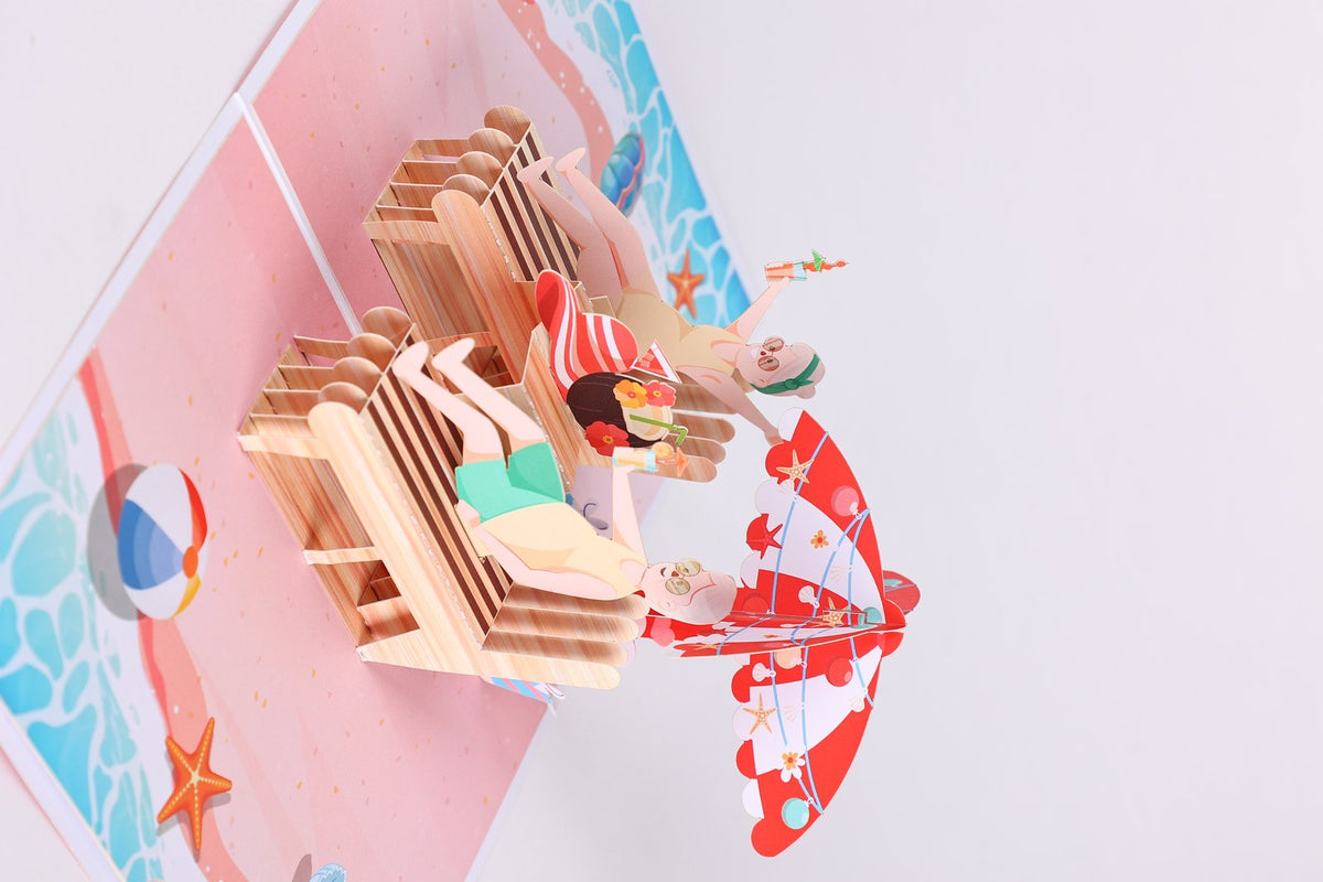 Valentine's Day Beach Greeting Card