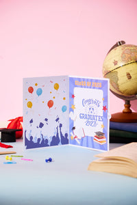 Hollow-Out Flat Graduation Greeting Card