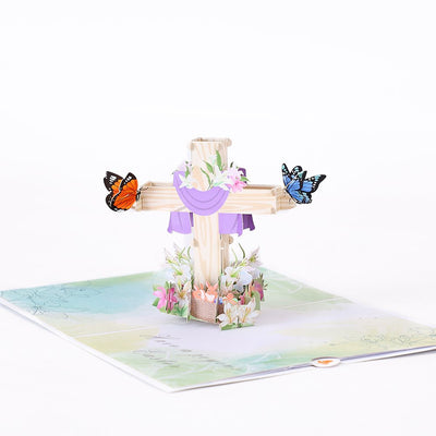 Easter Floral Flip Pop Up Card