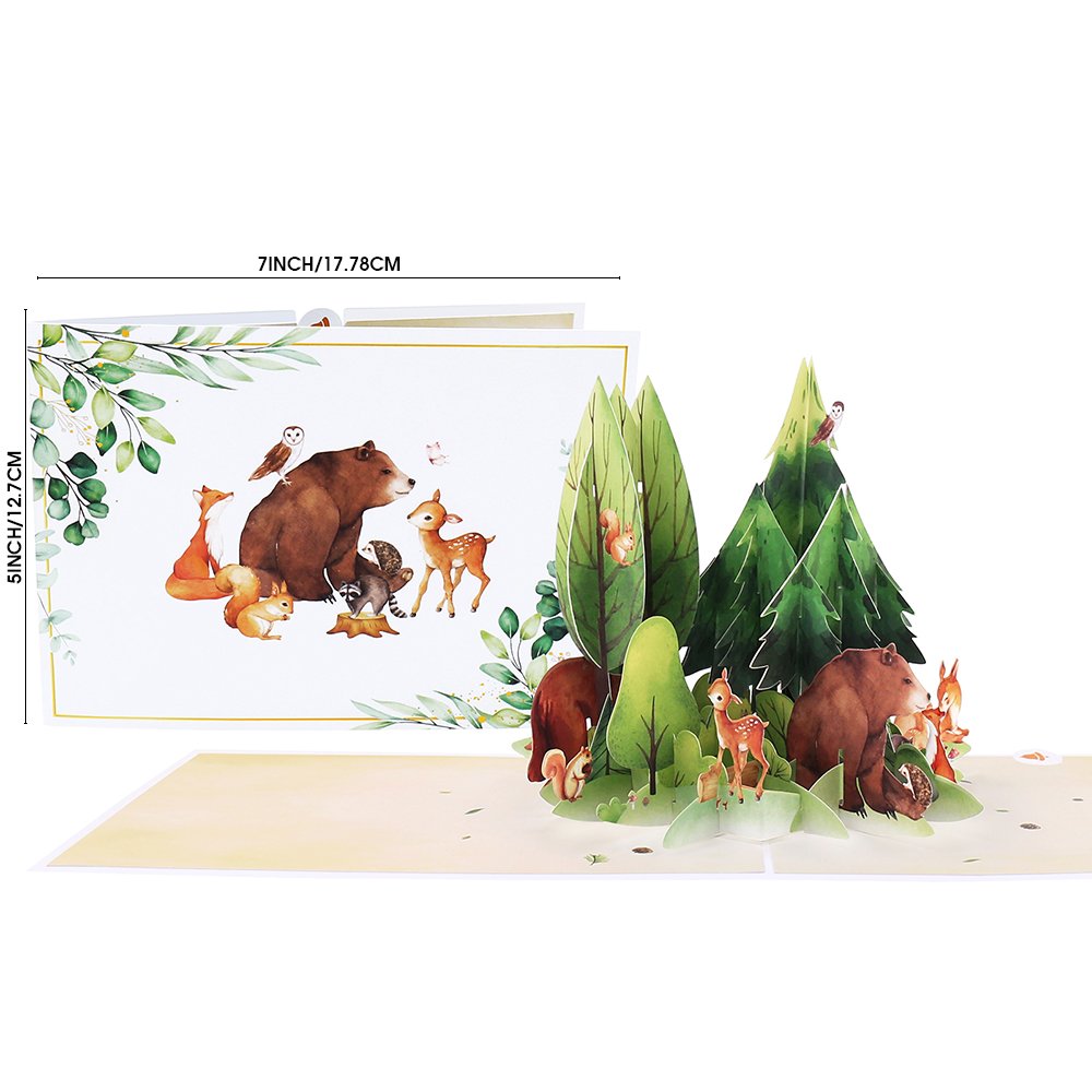 Forest Animals 3D Pop Up Card