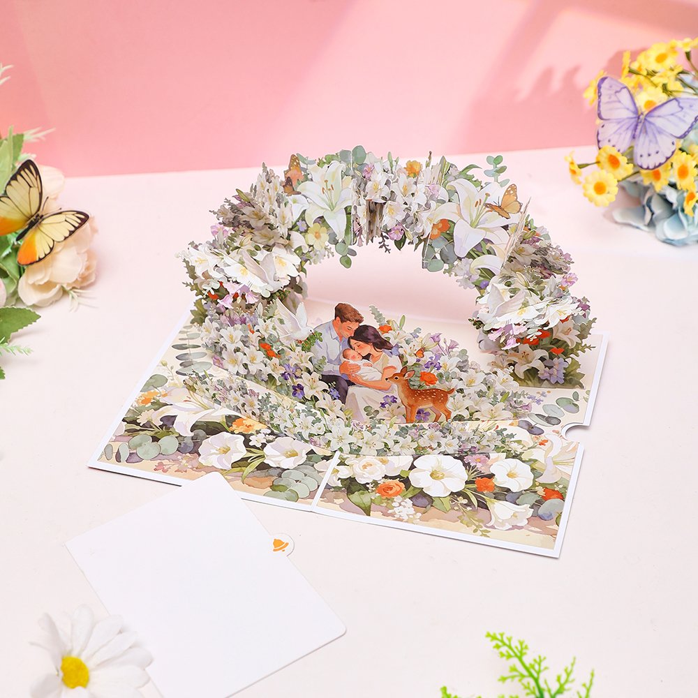 New Baby Welcome Flip Pop Up Card