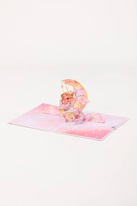 Vintage Angel Moon Pop Up Card