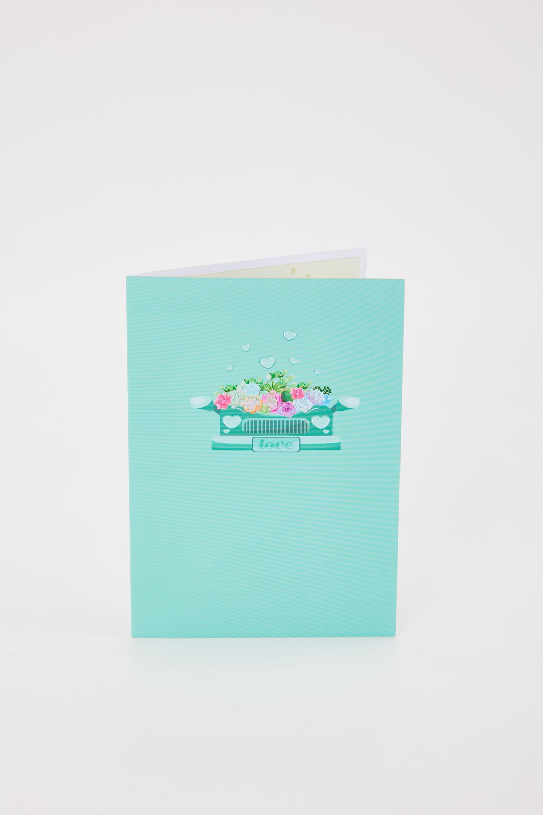Succulent Cactus Flower Cart Pop Up Card
