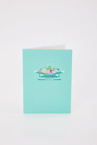 Succulent Cactus Flower Cart Pop Up Card