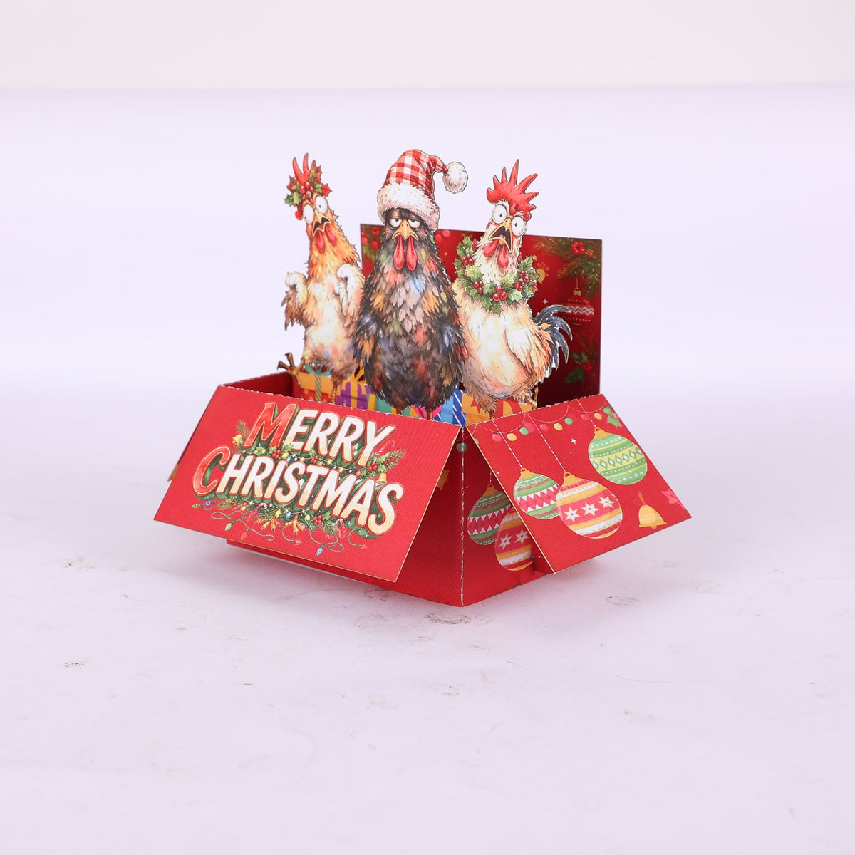 Christmas Rooster Box Card