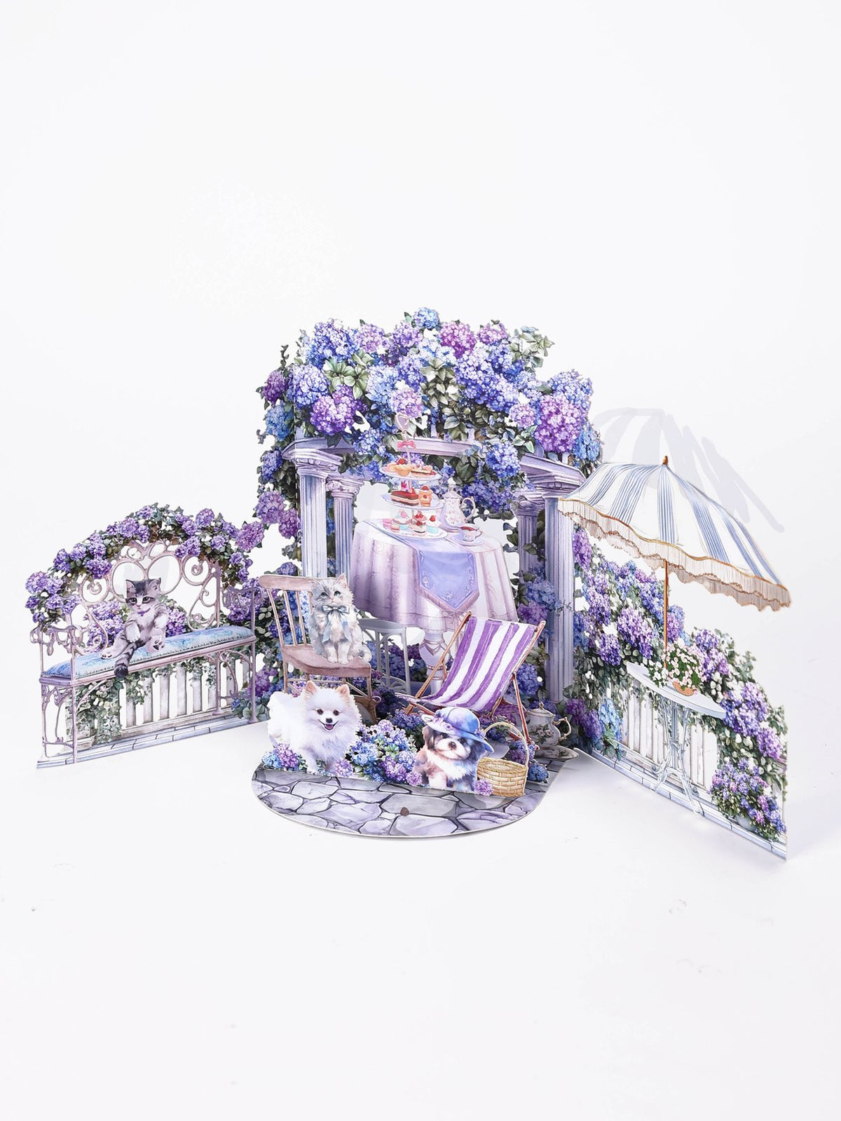 Hydrangea Garden Double Door Pop Up Card