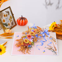 Wheat Floral Branch Greeting Card