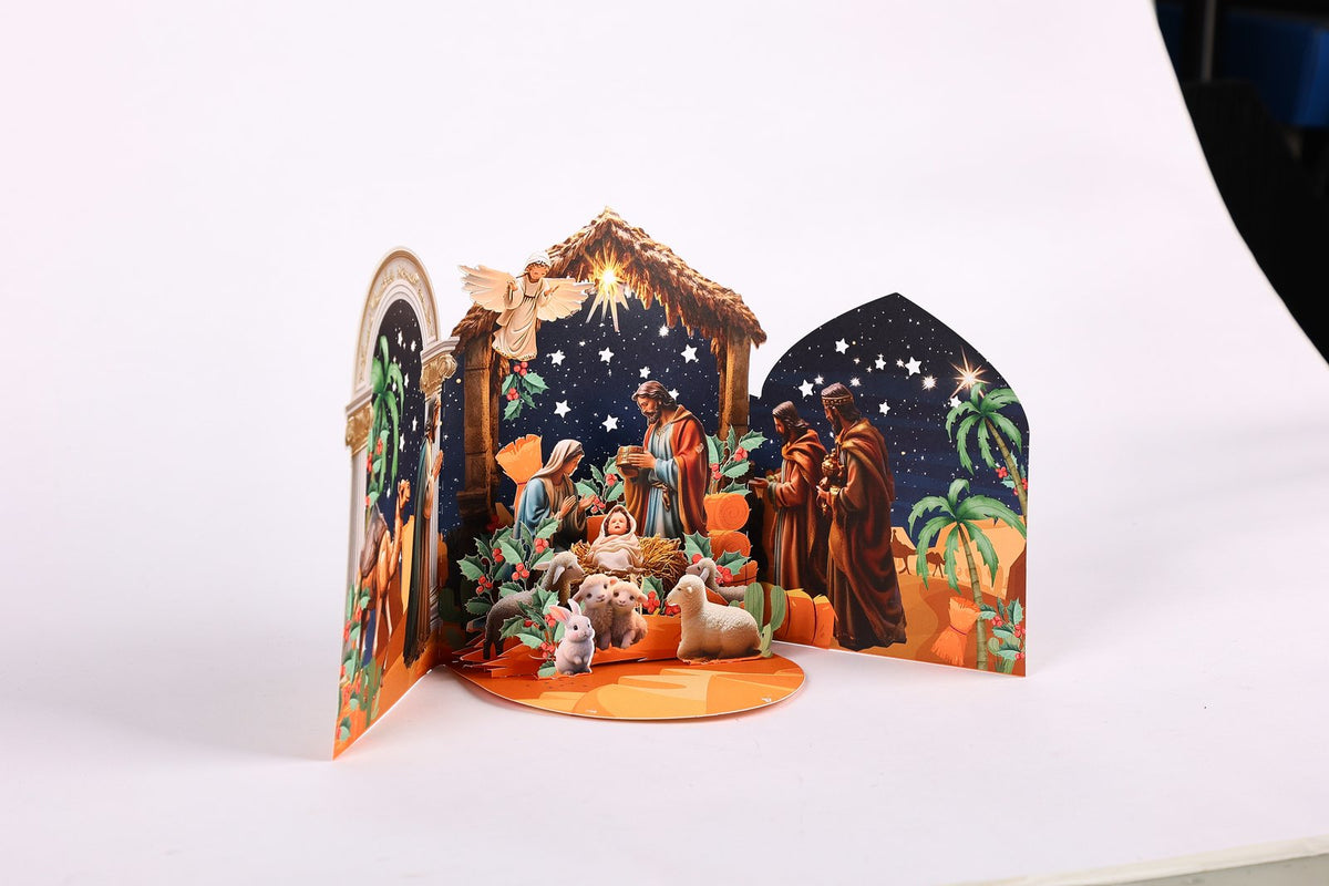 Open Door Nativity Greeting Card