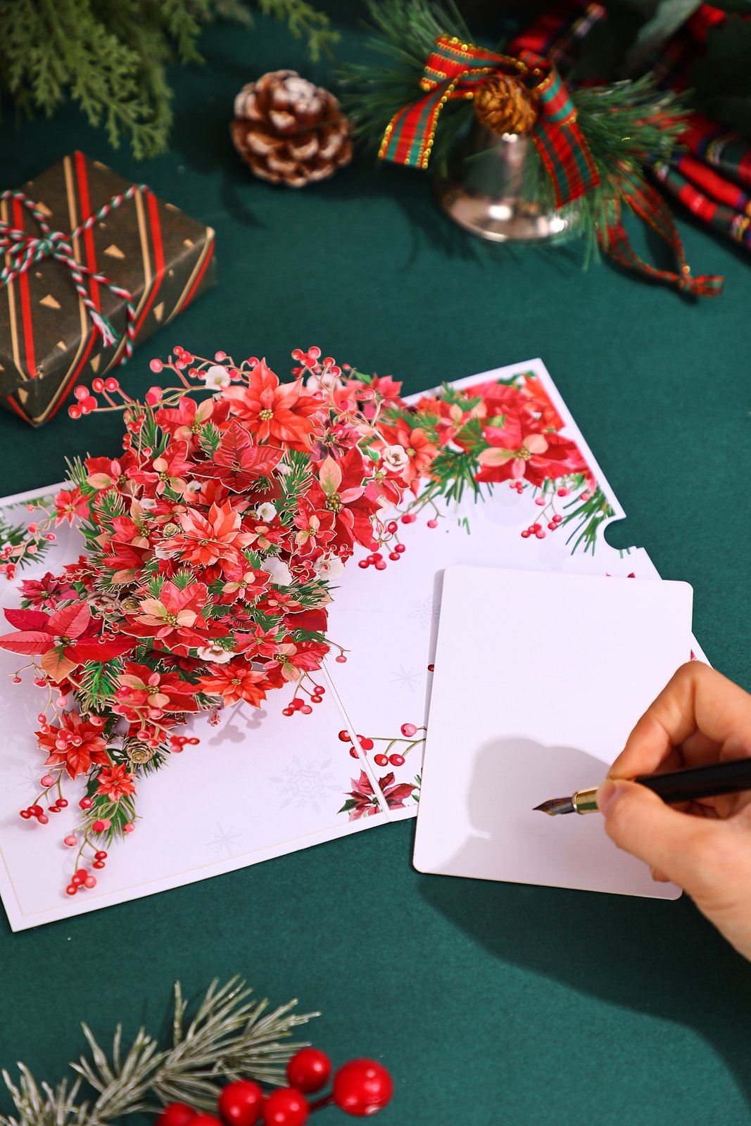 Poinsettia 3D Pop Up Card