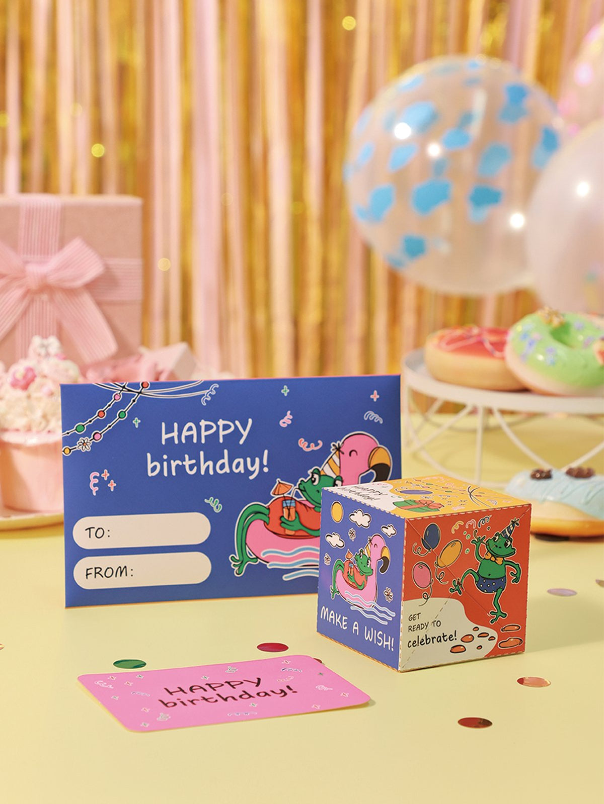 Frog Birthday Surprise Pop Up Greeting Card