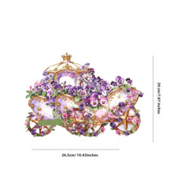 Lavender Flower Cart Greeting Card Ornament