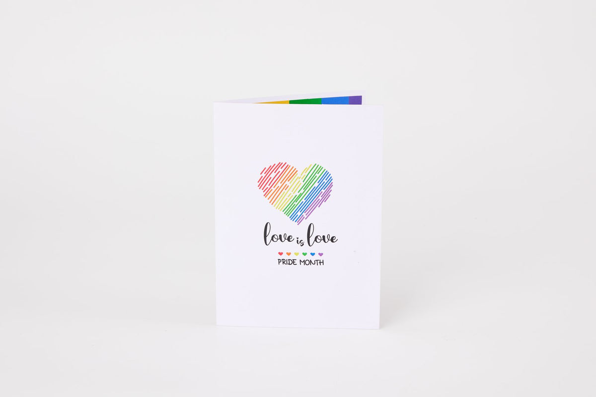 LGBT Pride Heart 3D Pop Up Card