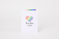 LGBT Pride Heart 3D Pop Up Card