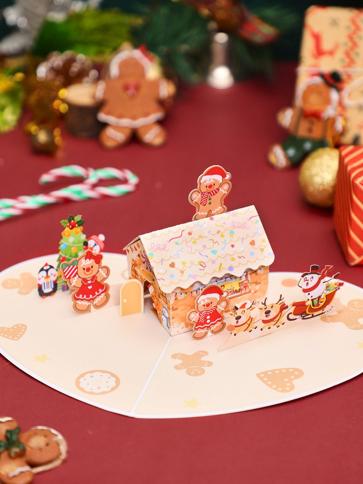 Gingerbread Man Flip Pop Up Card