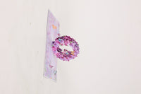 Purple Orchid Floral Wreath 3D Pop Up Card