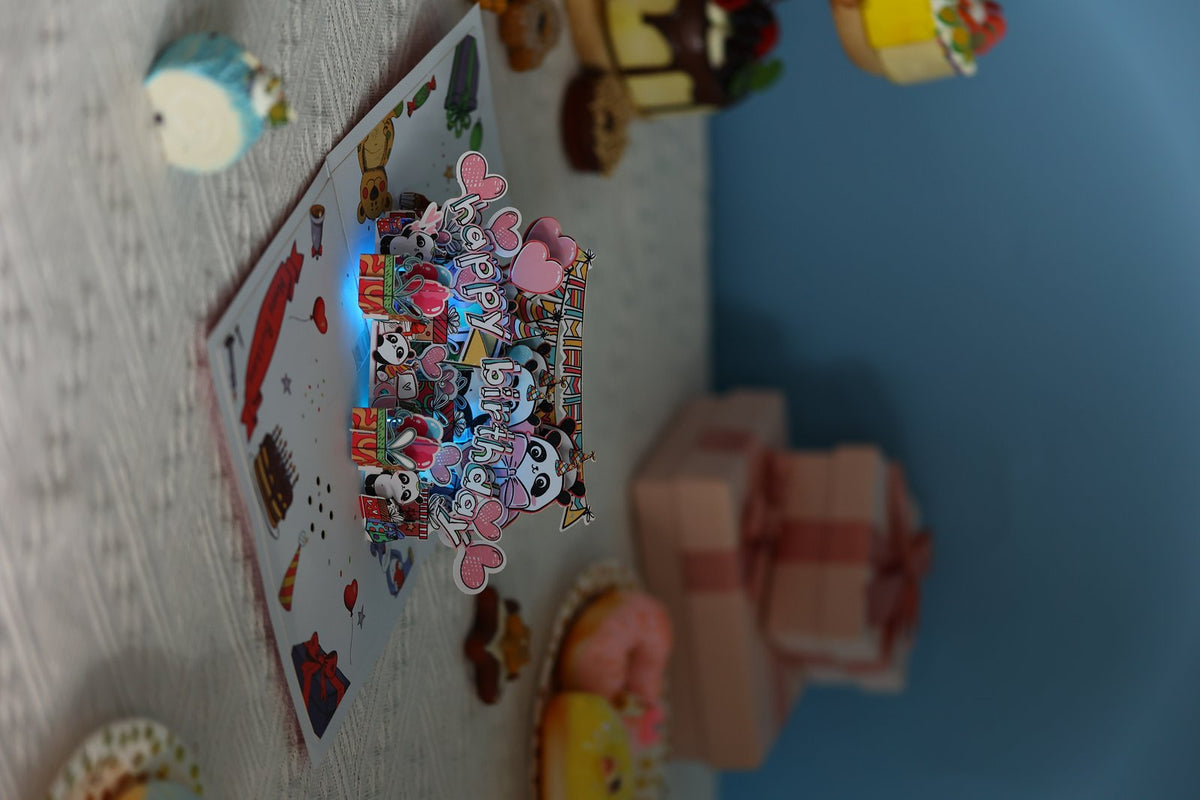 Panda Music 3D Pop Up Card