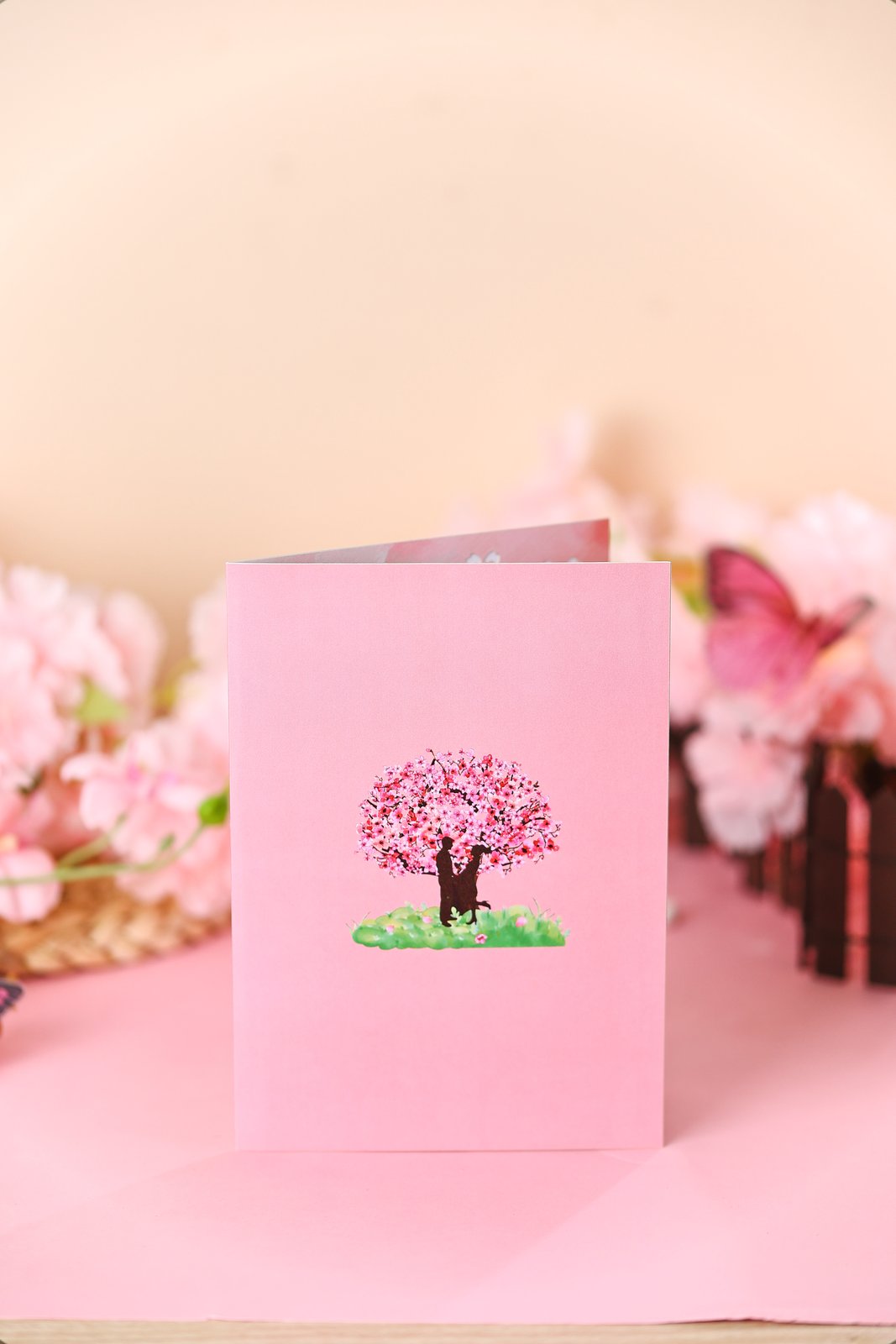 Valentine's Day Cherry Blossom Tree Pop Up Card