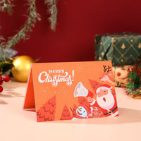 Santa Claus Trumpet Flip Pop Up Card Orange Red