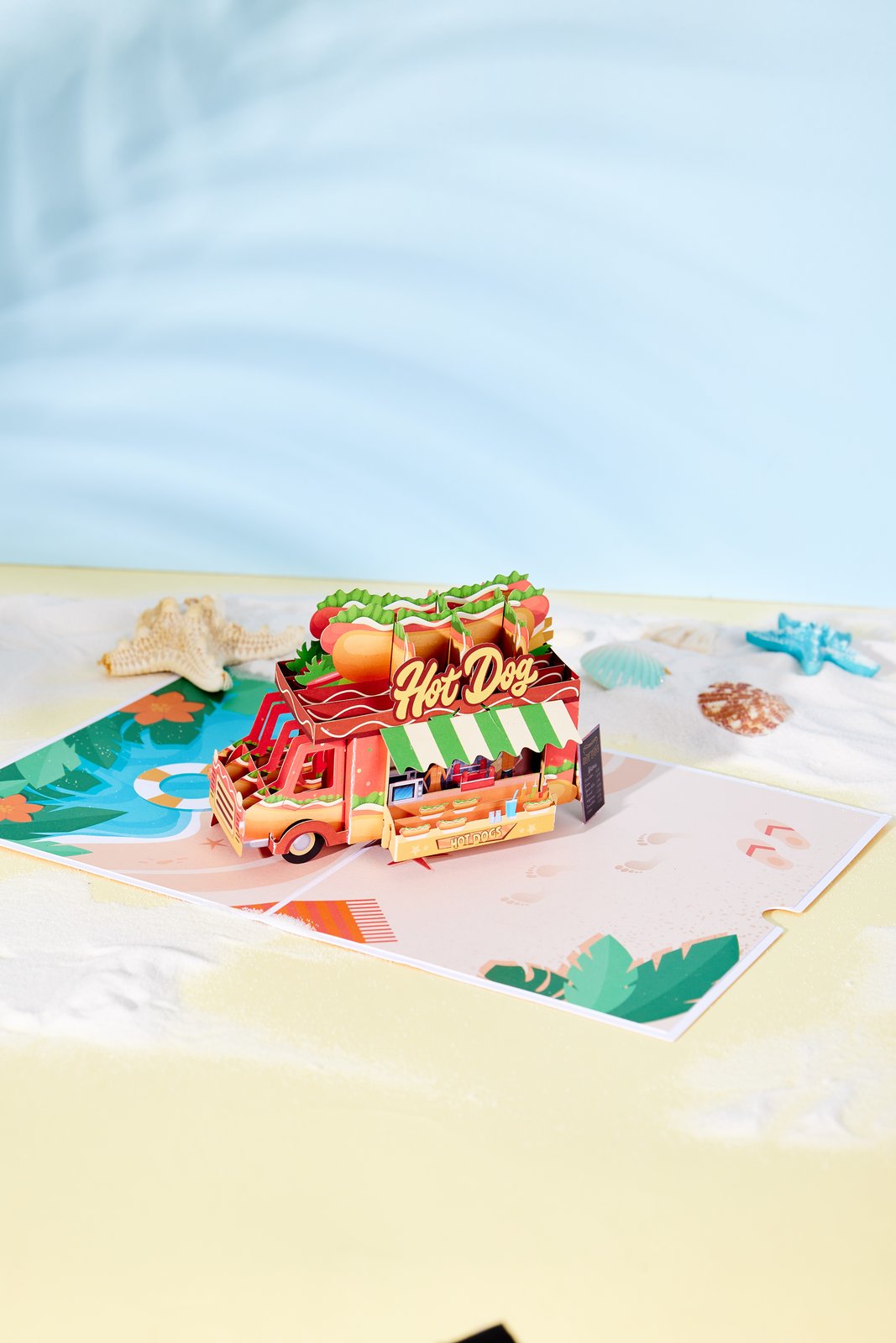 Hot Dog Food Truck 3D Pop Up Card