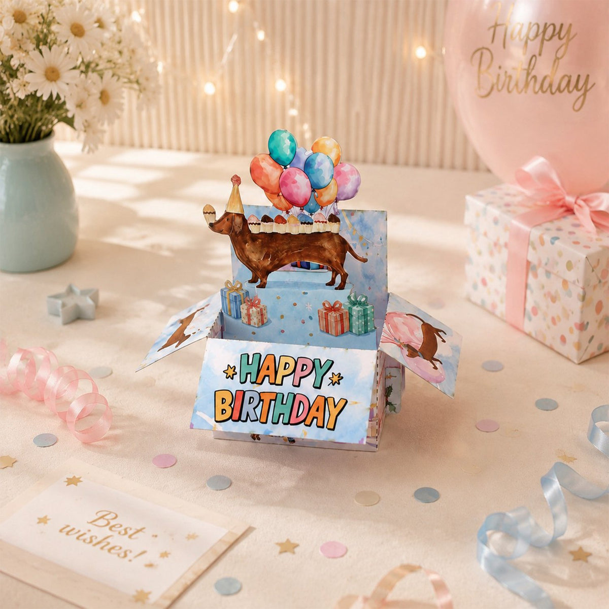 Dog Birthday Box Card