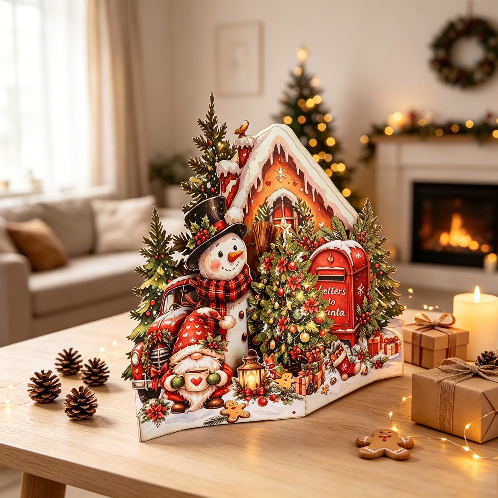 Christmas Gnome Snowman Ornament