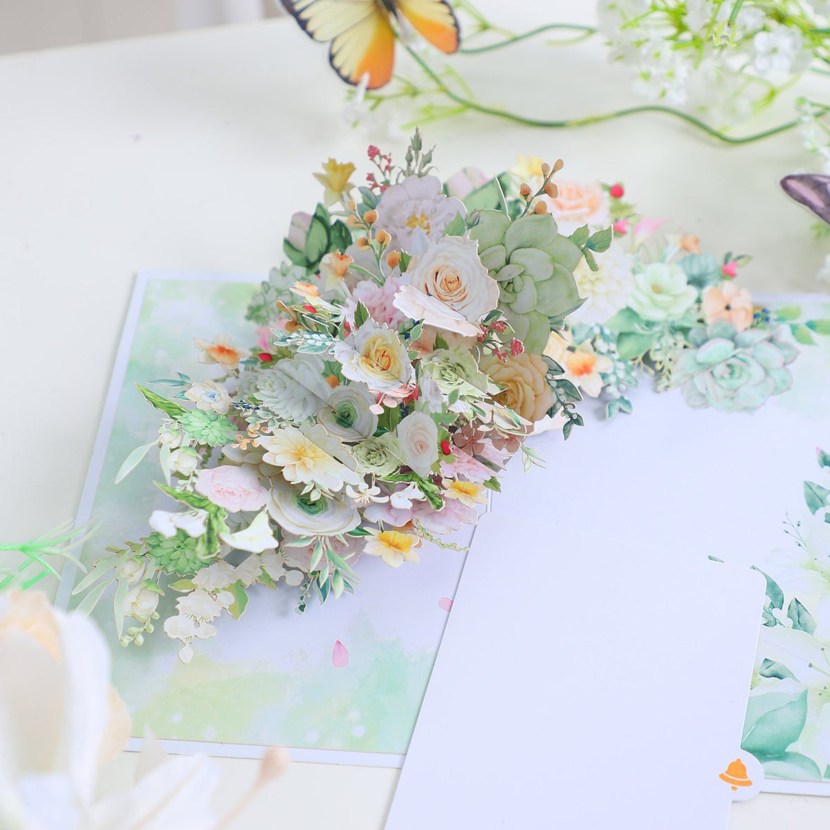 Spring Floral Branch 3D Pop Up Card