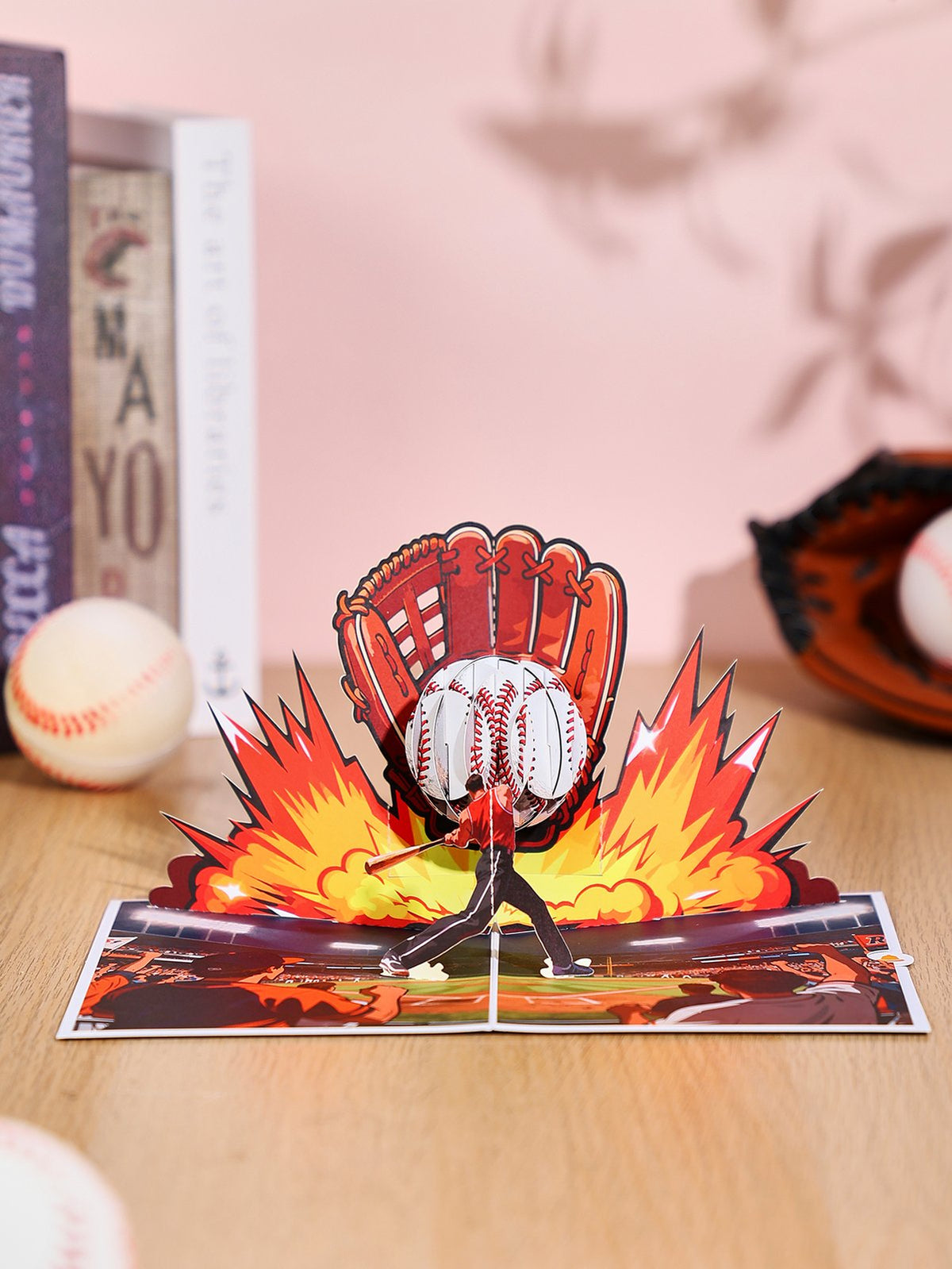 Passionate Baseball Match Live 3D Pop Up Card
