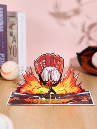 Passionate Baseball Match Live 3D Pop Up Card