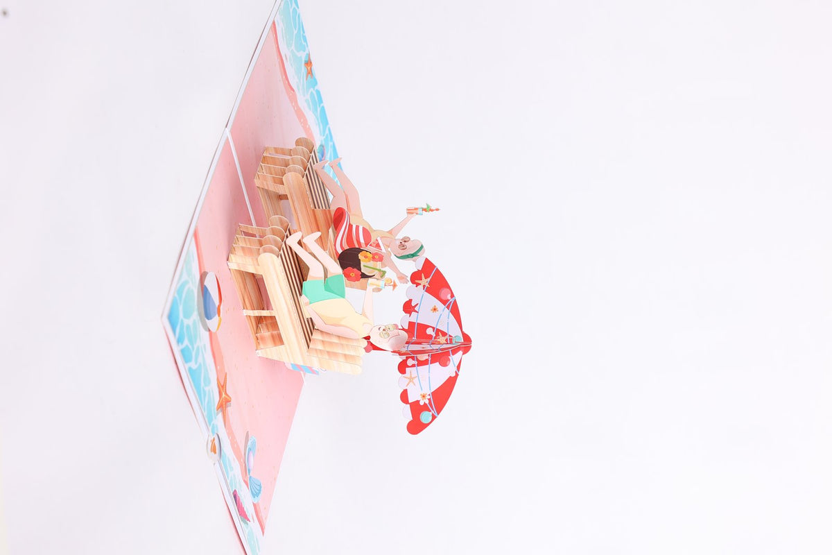 Valentine's Day Beach Greeting Card