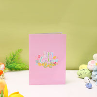 Easter Egg Floral Wreath Greeting Card