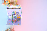 Easter Floral Wreath Heart Greeting Card