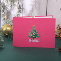 Pink Christmas Tree Greeting Card