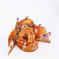 Thanksgiving Gnome Pumpkin Double Door Card